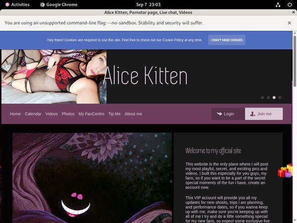 Alicekitten.modelcentro.com With No Card
