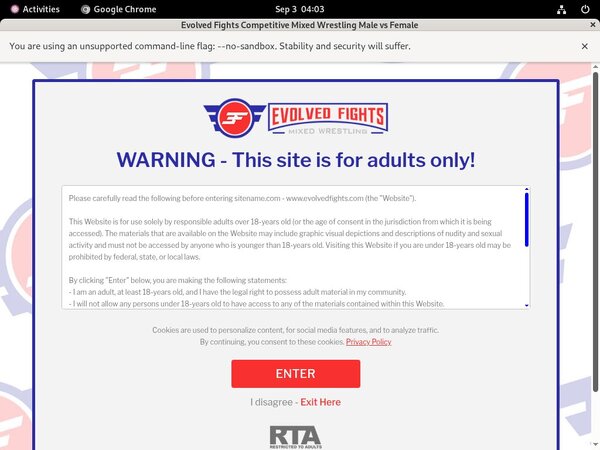 Evolved Fights Network Password