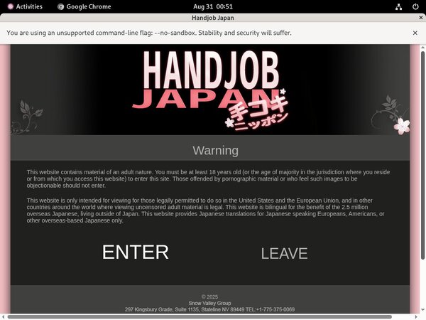 Handjob Japan Payment Form