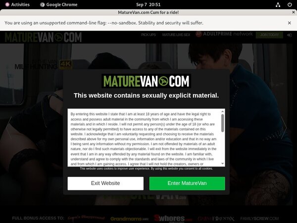 Mature Van Free Trial Acc