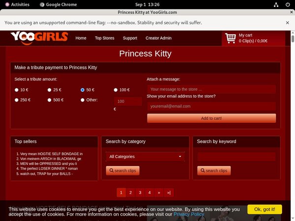 Princess Kitty Discount Join Page