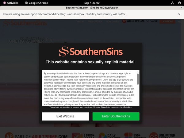 Southernsins.com Login Pass