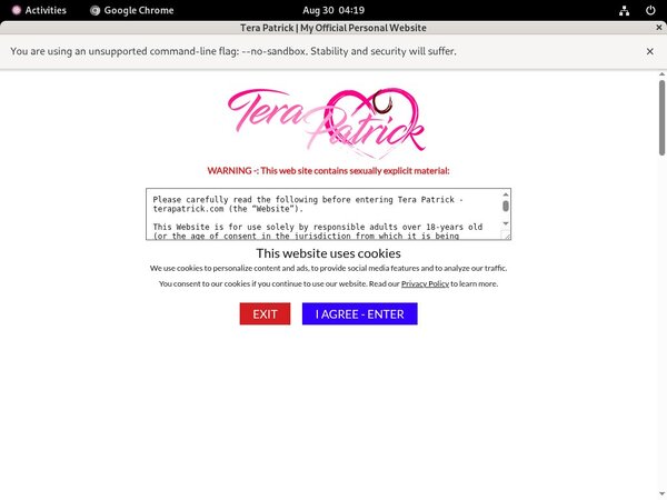 Tera Patrick User Name