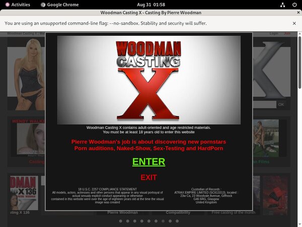 X Casting Woodman Sex