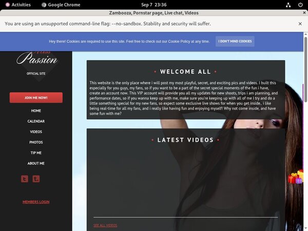 Zambooza.modelcentro.com Payment Page