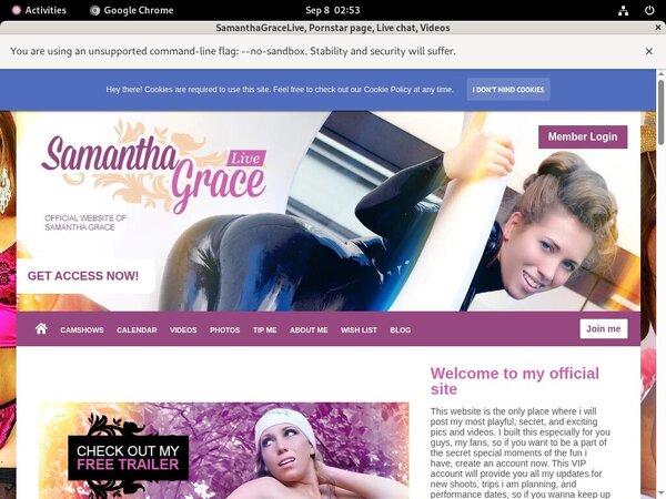 Watch SamanthaGraceLive Free