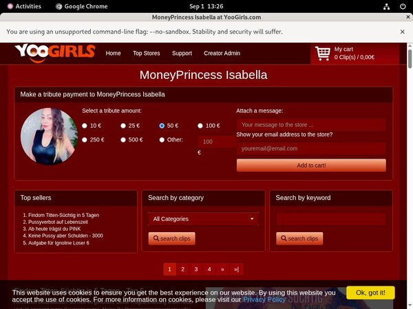 MoneyprincessIsabell Account New MoneyprincessIsabell Account New