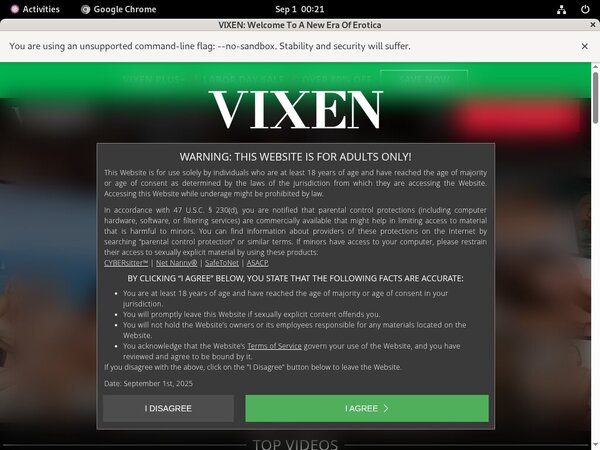 Vixen Password Username